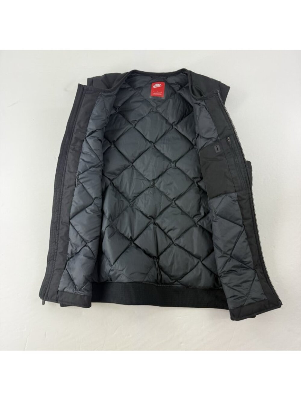 Nike Tech Fleece Winter Poly Down Feather Puffer Vest Rain Jacket Sz. Large - Picture 3 of 8